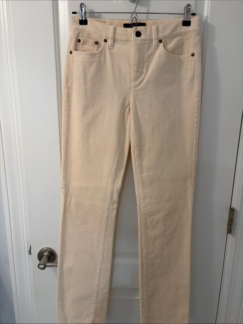 Ralph Lauren Cream Corduroy Straight-Leg Jeans
